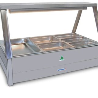 E23 Straight Double Row Hot Food bar with various pans MIA